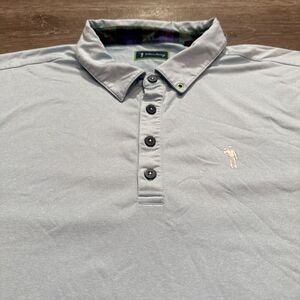 William Murray Polo Shirt Mens XL Blue Performance Preppy Golfer‎ Outdoor Logo